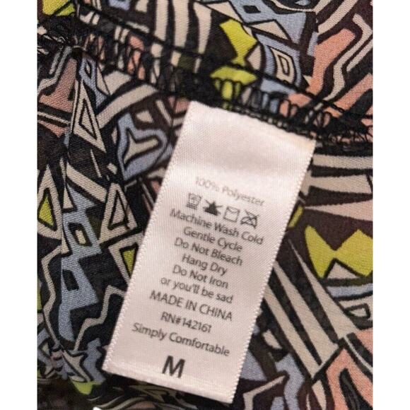 Lularoe Kimono Swim Cover Up Cardigan Sheer Pink Purple Black Shirley M - Picture 9 of 10